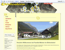 Tablet Screenshot of birkenheim-pitztal.at